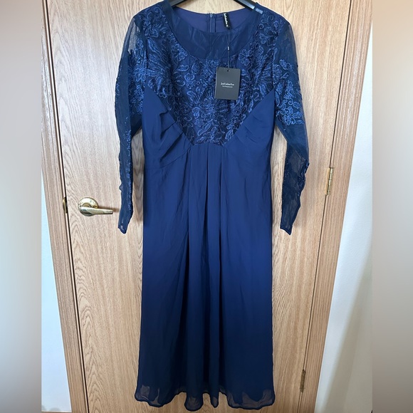 New Just Fashion Now Blue Lace Formal Maxi Dress Women’s XXL - Picture 1 of 9